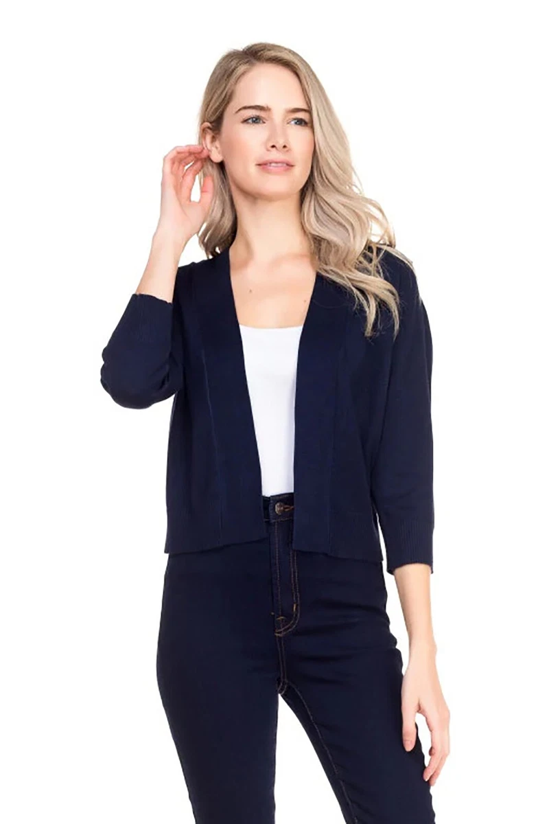 Navy blue bolero sweater sale