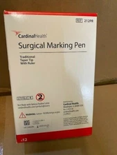 (Box of 12) Cardinal Health 212PR MultiTip Skin Marker w/ Ruler, EXP 03/2026