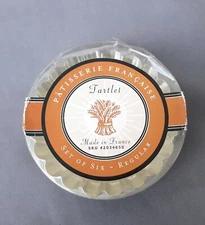 10cm Fluted Pie Tart Tartlet Quiche Dishes Tins Made in France  6 Ct. 4" NEW