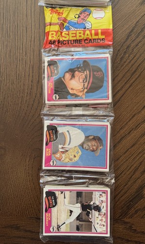1981 Topps Baseball Unopened Rack Pack SF Giants All On Top - Factory Sealed