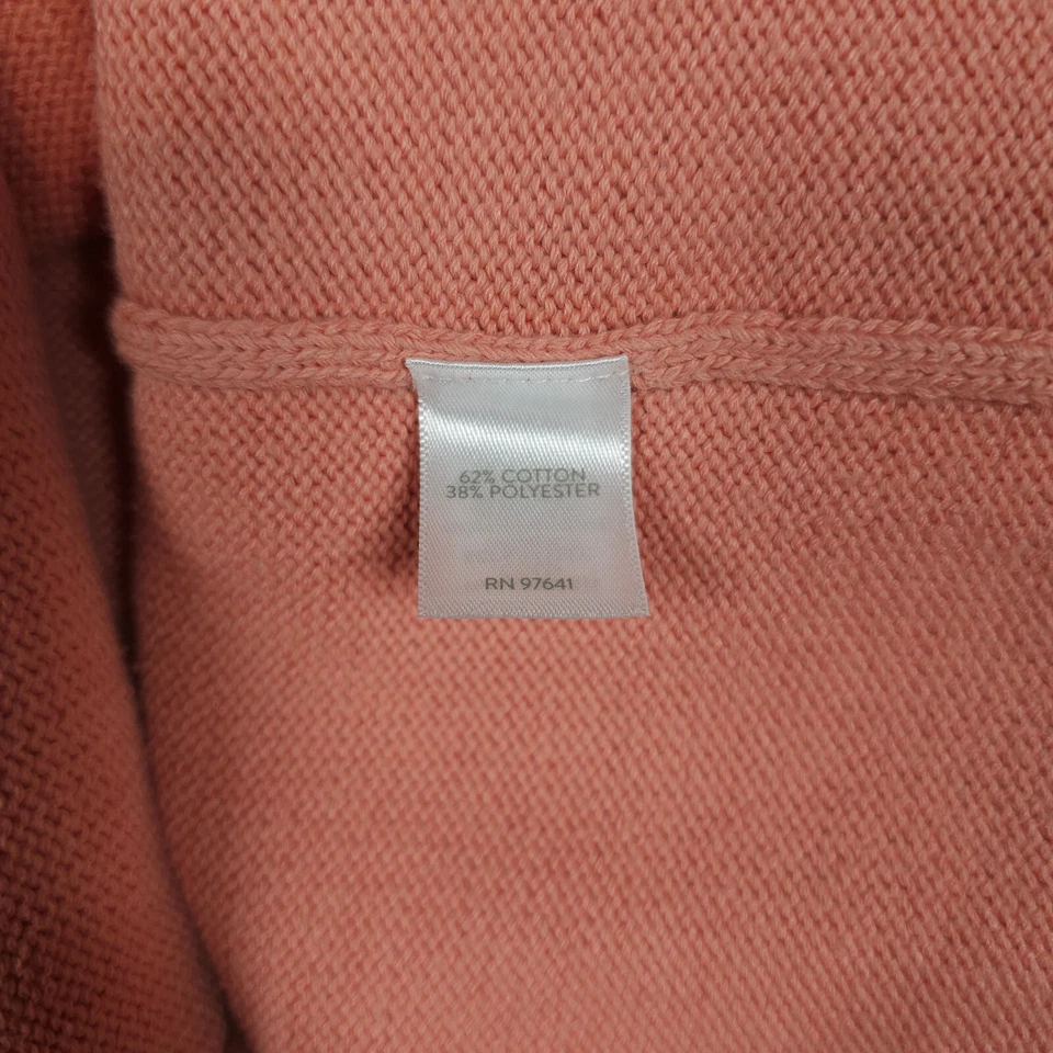 Suéter J Jill Para Mujer XSP Pequeño Coral Acanalado Tejido Borde Pullover Cuello Redondo Informal Foto 4 de 4