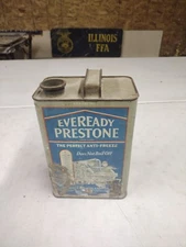 Vintage 1929 Eveready Prestone The Perfect Anti-freeze 1 Gallon Can EMPTY