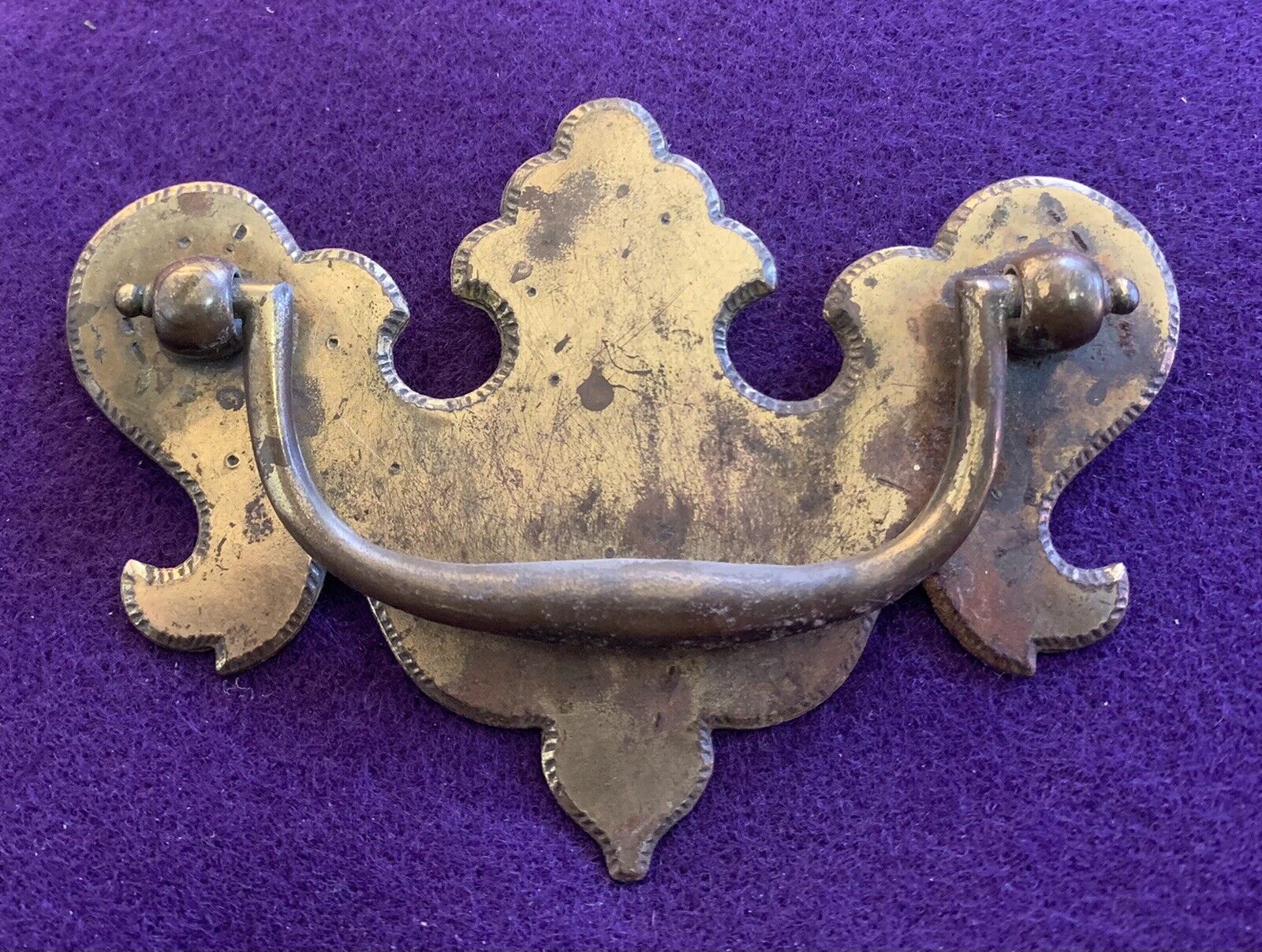Brass Chippendale Colonial Vintage Antique Hardware Drawer Pull 3"center Batwing