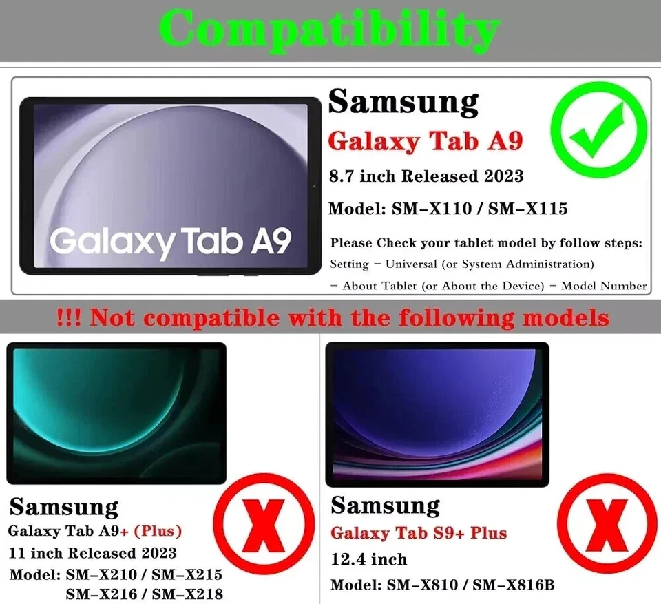 2x Hydrogel Screen Protectors For Samsung Galaxy Tab A9 8.7" SM-X110 X115 X116 - Image 2 of 4