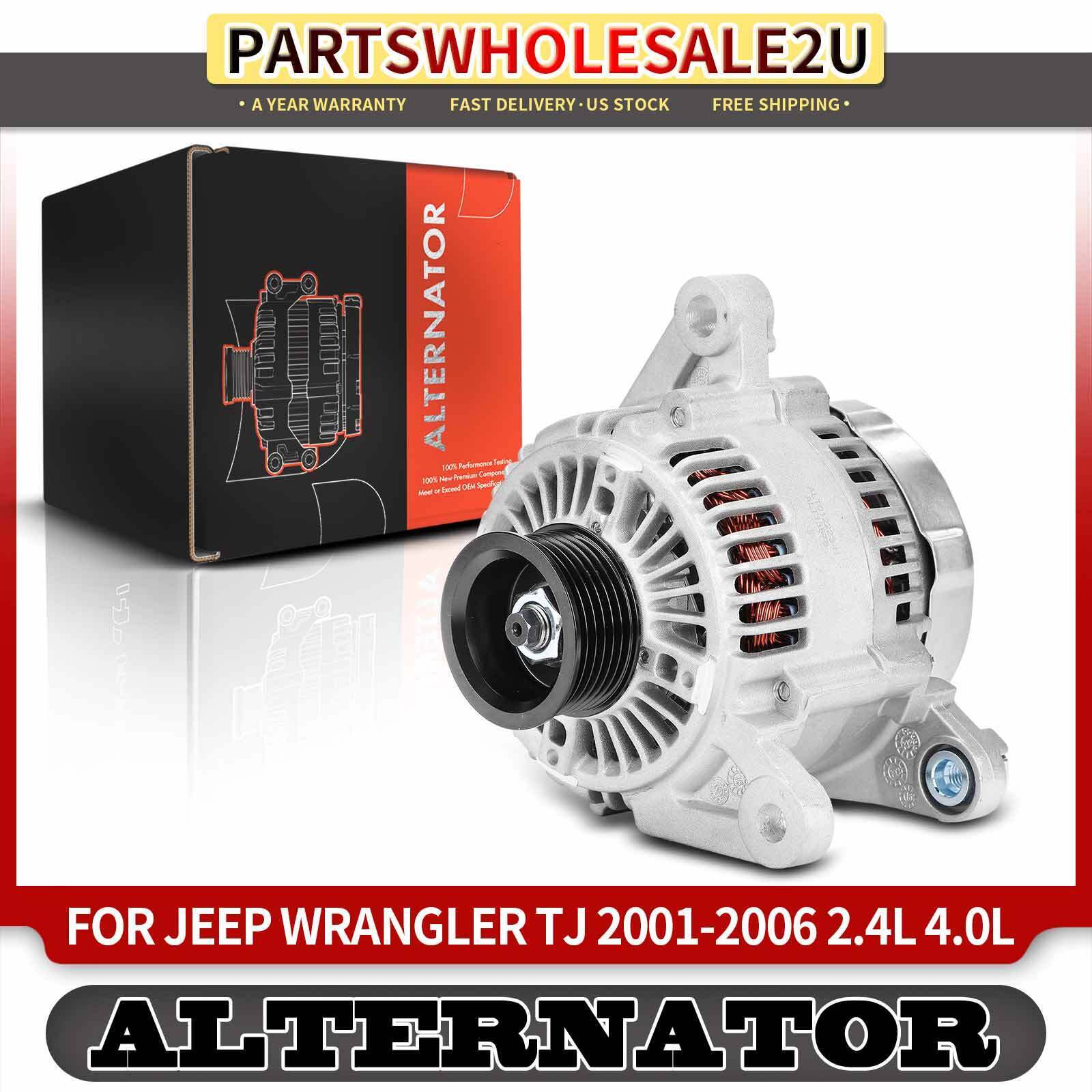 Alternator for Jeep TJ Wrangler 2001-2006  12Volt Clockwise 6-Groove  Pulley | eBay