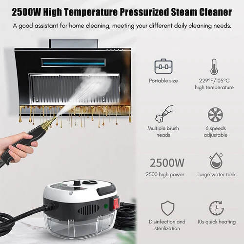 2500W High Pressure Steam Cleaner Machine Portable Cleaning Machine for Home Car - Picture 6 of 31