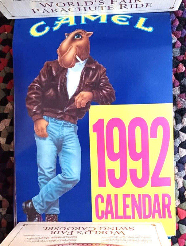 1992 Joe Camel Calendar in Original Box (No Cigarettes) Inc. Joe Camel Cards