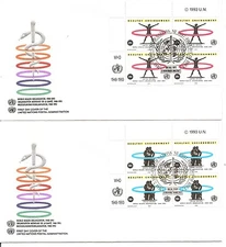 UN / New York SC # 624-625 Healthy Environment FDC. Inscription BLK4