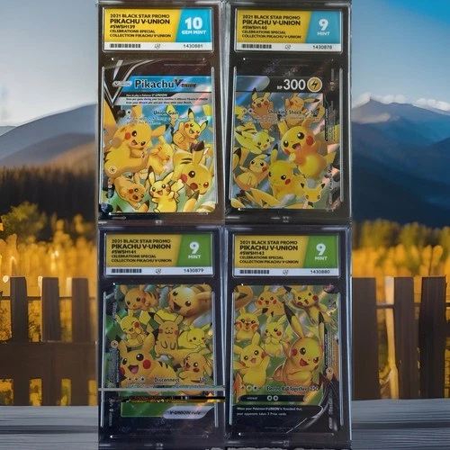Pokemon Pikachu V-Union #025/026/027/028 2021 25th Anniversary MINT ACE 10/9 UK