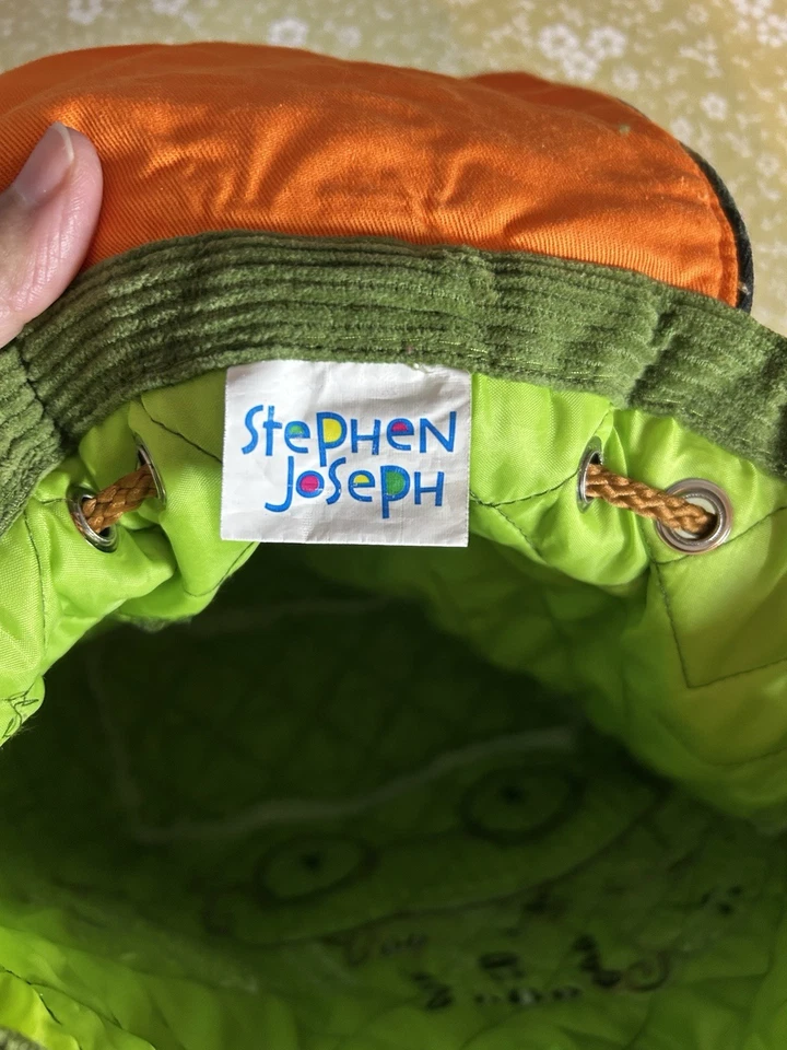 Stephen Joseph Kids Backpack | Green & Orange Animal Safari Design - Image 4 of 4