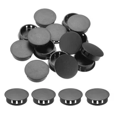32Pcs 32mm(1 1/4') Black Nylon Plastic Round Locking Hole Plugs Insert End Caps