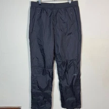 Marmot Pants Mens L Waterproof Nylon Wind Rain Outdoor Hiking Black
