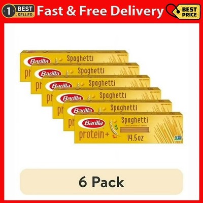 (6 pack) Barilla Protein+ Spaghetti Pasta, Plant Based Pasta, 14.5oz