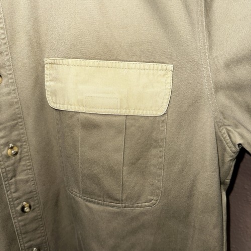 Atlantic Rancher Hemd Herren Medium Beige Knopfleiste Western Outdoor Freizeit - Bild 9 von 14