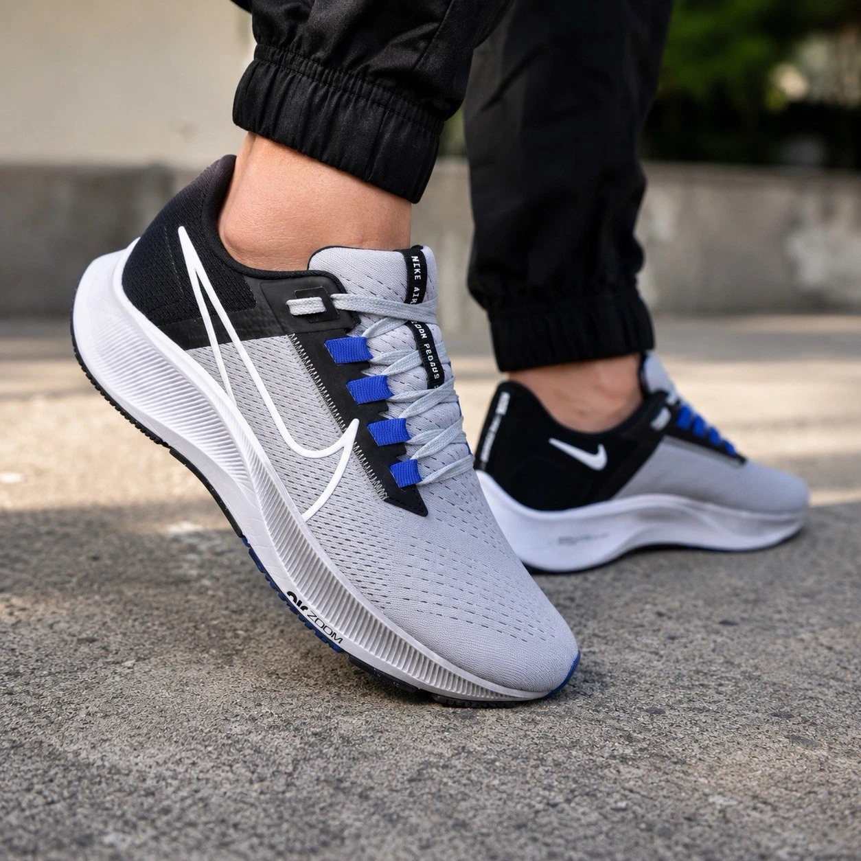 Nike Air Zoom Pegasus 38 Wolf Grey Running Shoes Mens 8 CW7356-006 Casual