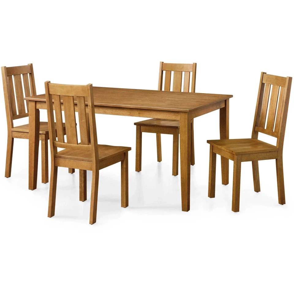 Juego de 2 asientos estilo misión cocina campo madera miel sillas comedor granja Foto 3 de 4