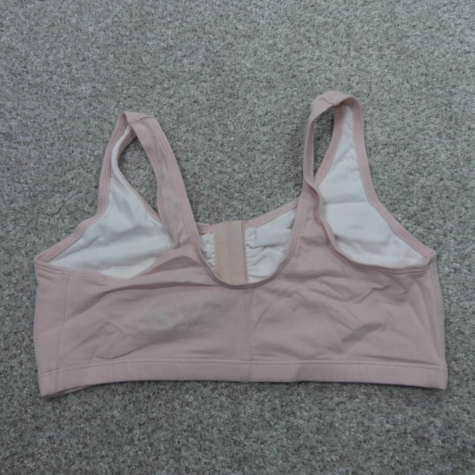 Sujetadores deportivos Fruit Of The Loom para mujer 38 gris rosa cierre frontal inalámbricos paquete de 2 Foto 4 de 4