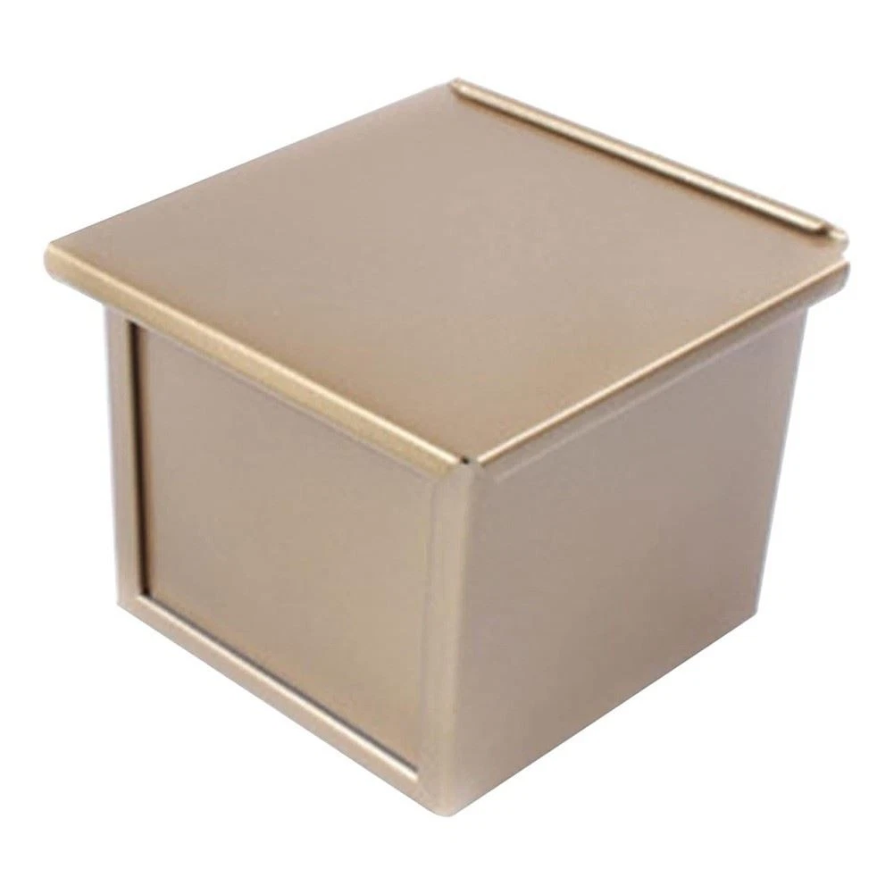 Loaf Pan with Lid Dough Capacity NonStick Rectangle Flat Toast Box