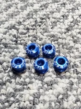 Chainring Bolts Single Speed 5 Bolts  Old School Bmx Anodized Blue