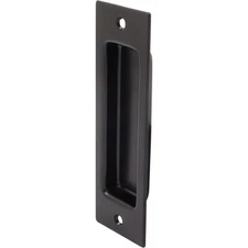 Sliding Door Flush Pull, 6-1/2 Inches, Matte Black by Stone Harbor Hardware