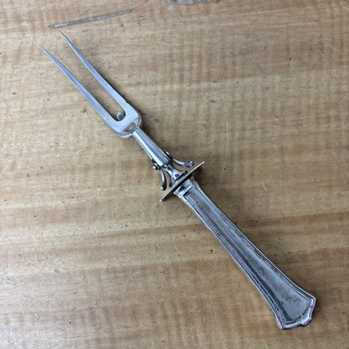Sterling Silver Handle Wallace Hamilton Roast Carving Fork