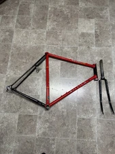 Vintage Raleigh RACING USA 555 RSL Lugged Steel Road Bike Frame And Forks Only