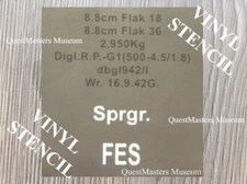 German WWII 8,8cm 88mm Flak 18 Shell Casing Sprg., Stencil 157