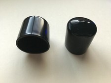 7/8" ID Black Vinyl Round End Cap Cover for Pipe Plastic Tube Hub Caps Tubing