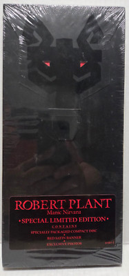 Manic Nirvana by Robert Plant Limited Edition CD Long Box Red Satin Banner New