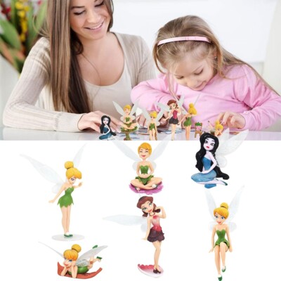 6 Stck. Blume Pixie Fee Geschenke Miniatur Dekor Figur Haus Hof Ornament Garten