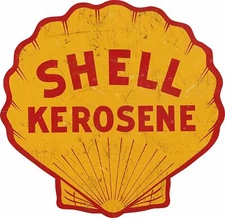 SHELL KEROSENE LOGO 24" HEAVY DUTY USA MADE METAL GAS STATION ADVERTISING SIGN