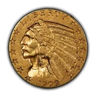 1909-D G$5 Indian Head Gold Half Eagle -Luster - AU - SKU-G5072