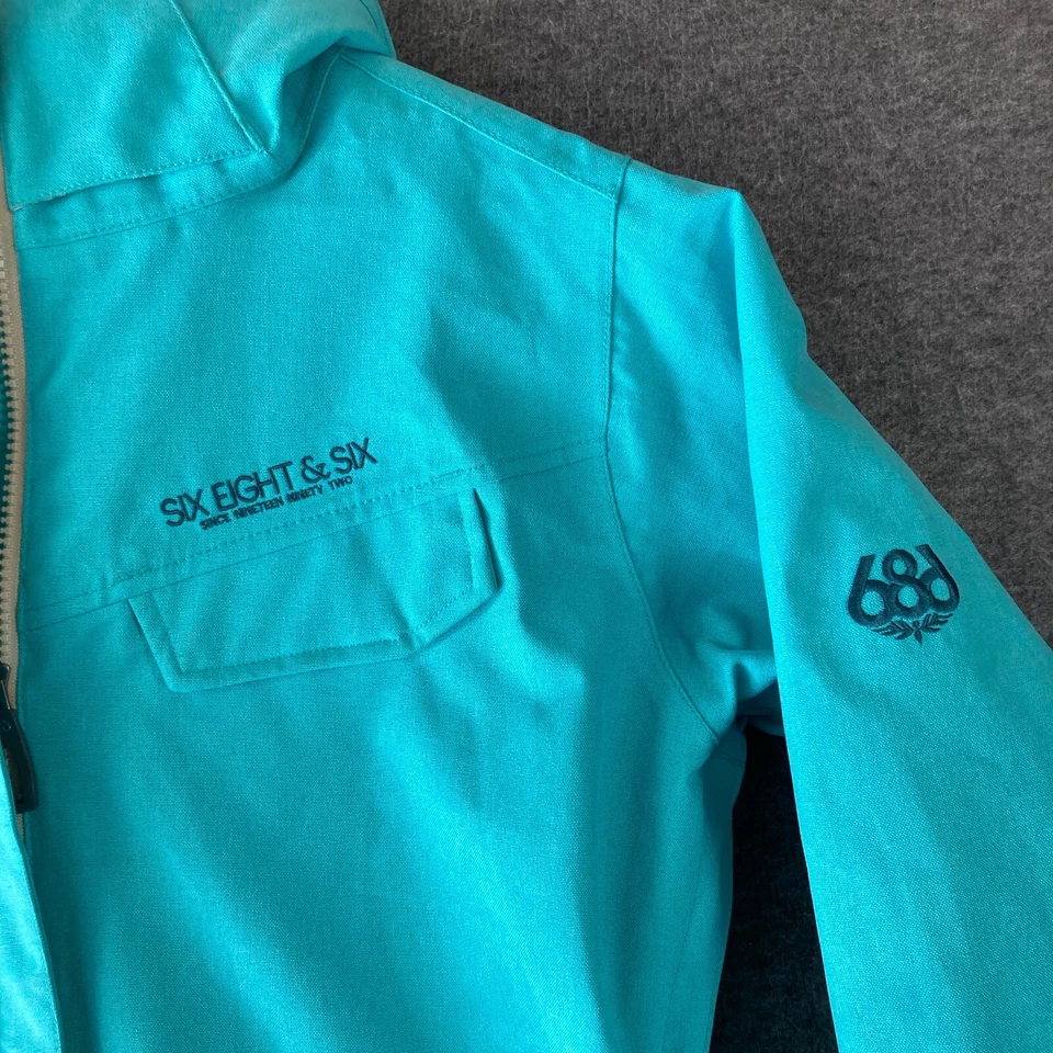 686 Six Eight Six 3-in-1 Smarty 10000 MM Waterproof Jacket Teal Turquoise Ski - Image 2 of 4