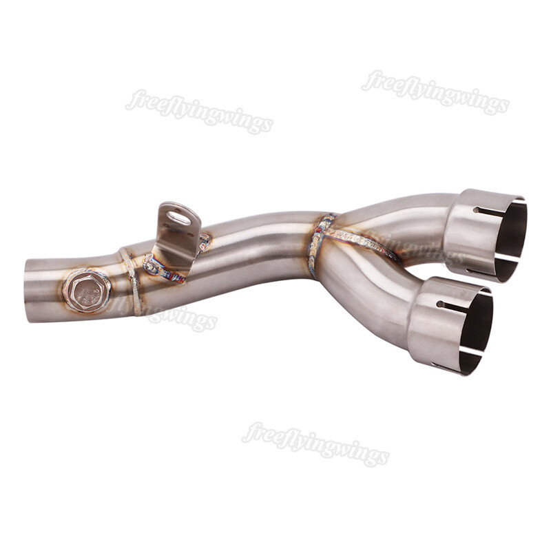 Stainless Steel Exhaust Mid Link Pipe For Yamaha YZF R6 2006-2023 – Stock Muffler Fit