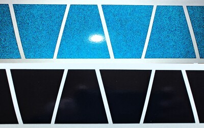 8 Black Out BLUE Reflective Fire Helmet Tetrahedrons, Tets, Firefighter