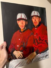 Dizzy Dean & Daffy Dean Painting 16x20 baseball art autographed by the artist