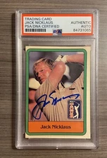 1981 Donruss #13 Jack Nicklaus Rookie Card RC Autograph On Card PSA Authentic 