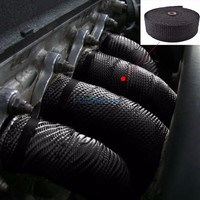 2 50ft Black Exhaust Header Fiberglass Heat Wrap Tape With 6 Ties Kit Neo 2 50ft Black Exhaust Header Fiberglass Heat Wrap Tape With 6 Ties Kit Neo