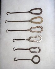 Lot 6 Vintage Shoe Button Hooks Queen Quality  Sir Henry Shoes Standard Spats