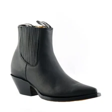 Grinders Mens Maverick Black Leather Boots Western Cowboy Boots