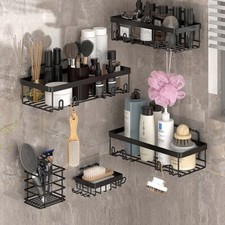 5-Pack Metal Shower Caddy Adhesive Shower Organizer for Bathroom Kitchen