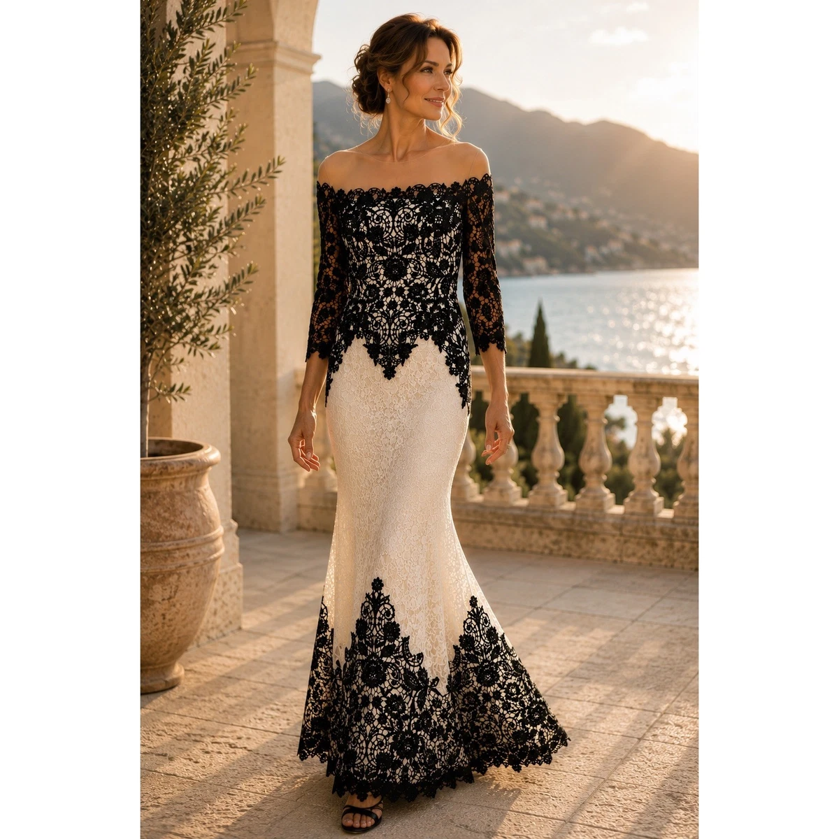 未使用✨ タダシショージ Lace & Crepe Gownドレス 黒 Tadashi Shoji Black Lace Dresses for Women for sale | eBay