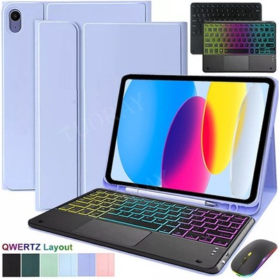Touchpad QWERTZ Tastatur Mit Hülle Maus Für iPad 8/9/10/11. Gen Air M3 M2 Pro 11