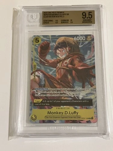 One Piece Promo Monkey.D.Luffy (Illustration Box Vol.3) OP07-109 BGS 9.5