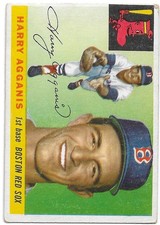 55 Topps 152 Harry Agganis RC Boston Red Sox EX