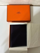 Hermes Agenda Cover with Pass Case Bordeaux Leather Notebook Organizer
