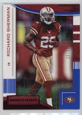 2018 Panini Rookies & Stars Red & Blue 25/25 Richard Sherman #34 yl0