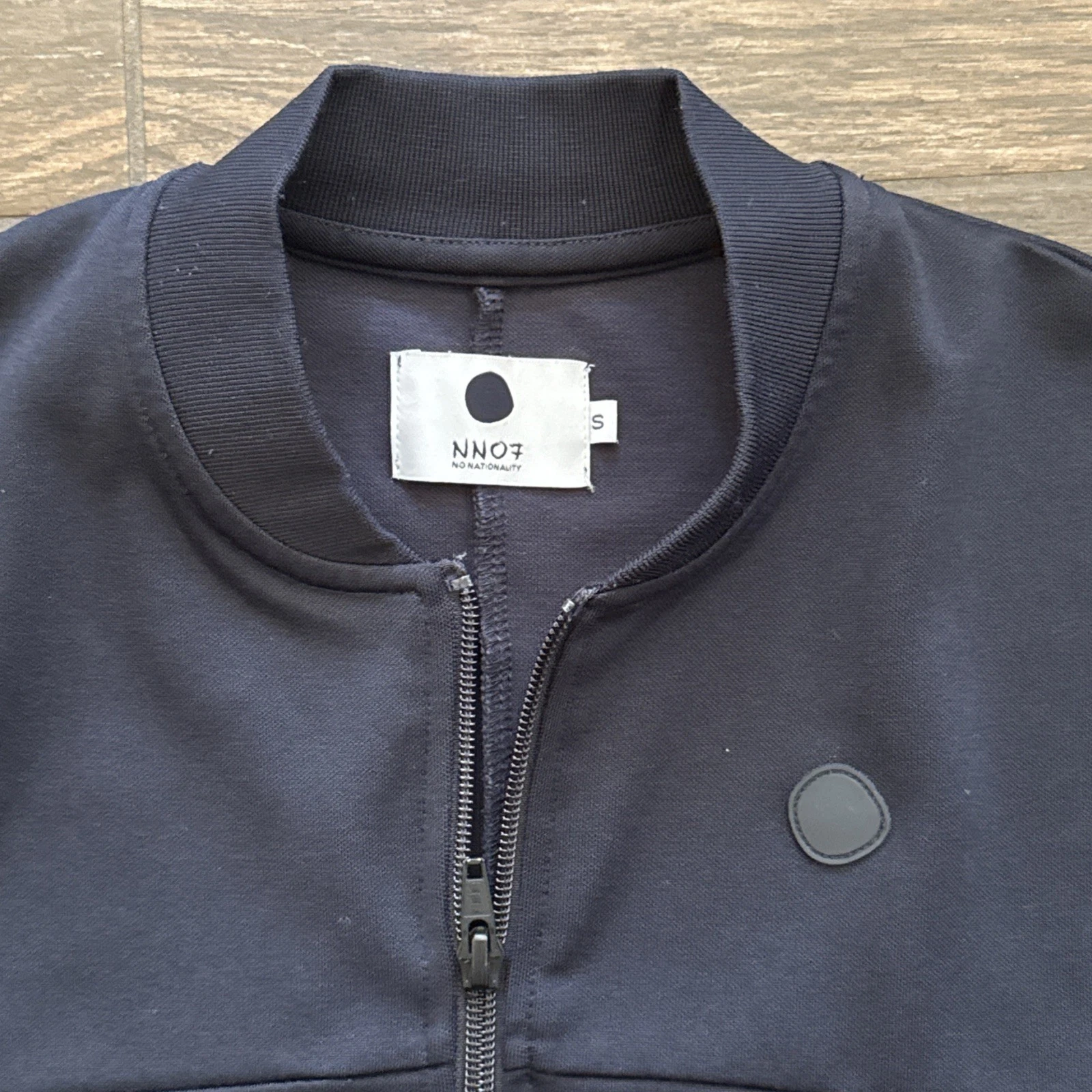 NN07 Brayden Full Zip Jacket Men S Navy Blue Mock Neck Pockets Minimalist Track - product detail image 3