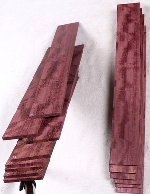 Heavy figure Purpleheart guitar fretboard blanks fingerboard 2.75x19.2'' PHF36