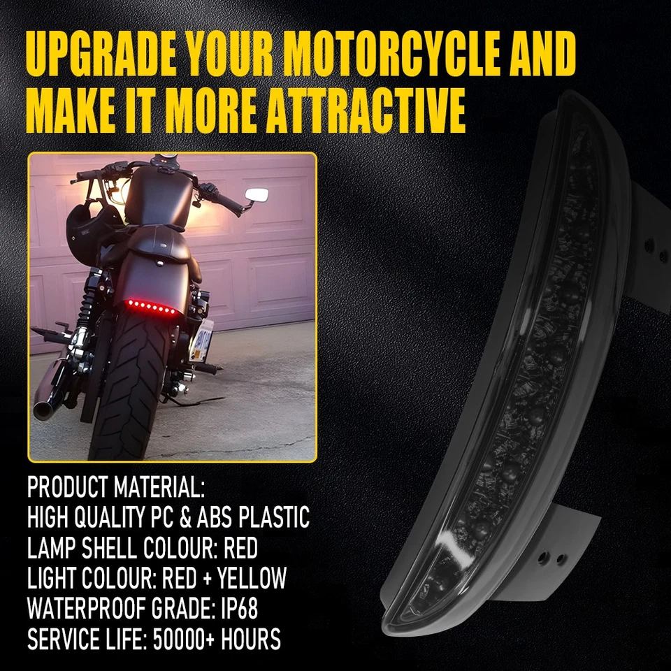 LED Tail Light Brake Turn Signal For Harley Davidson Forty Eight XL1200X 2010-18 - Image 3 of 4